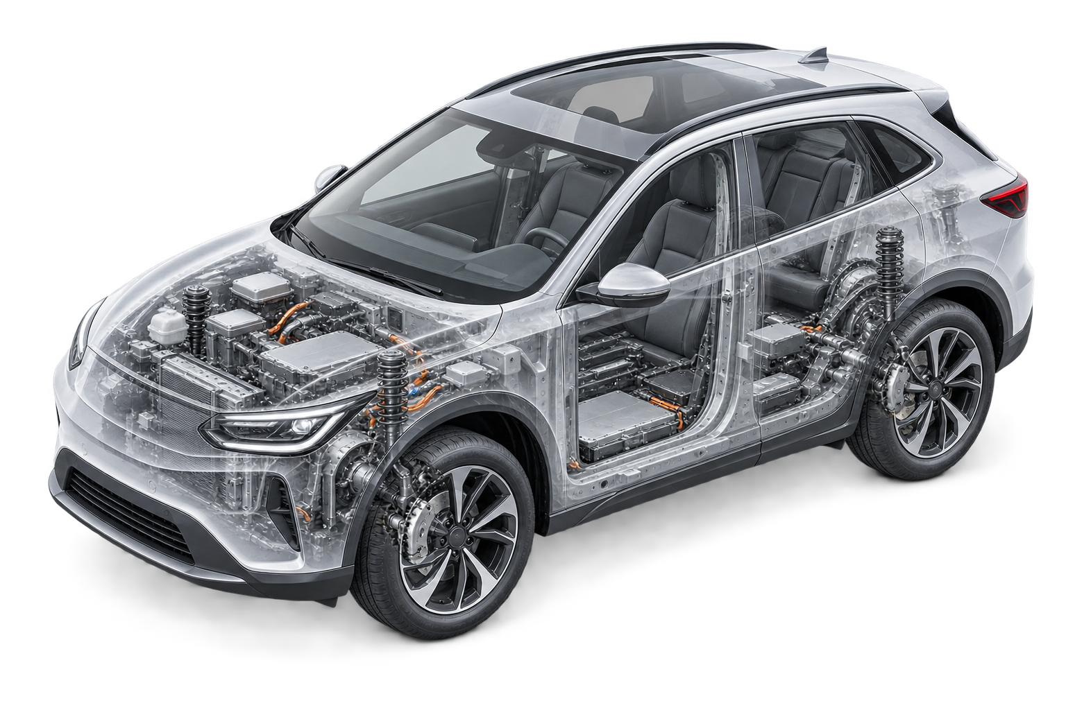 Diagram of vehicle components.