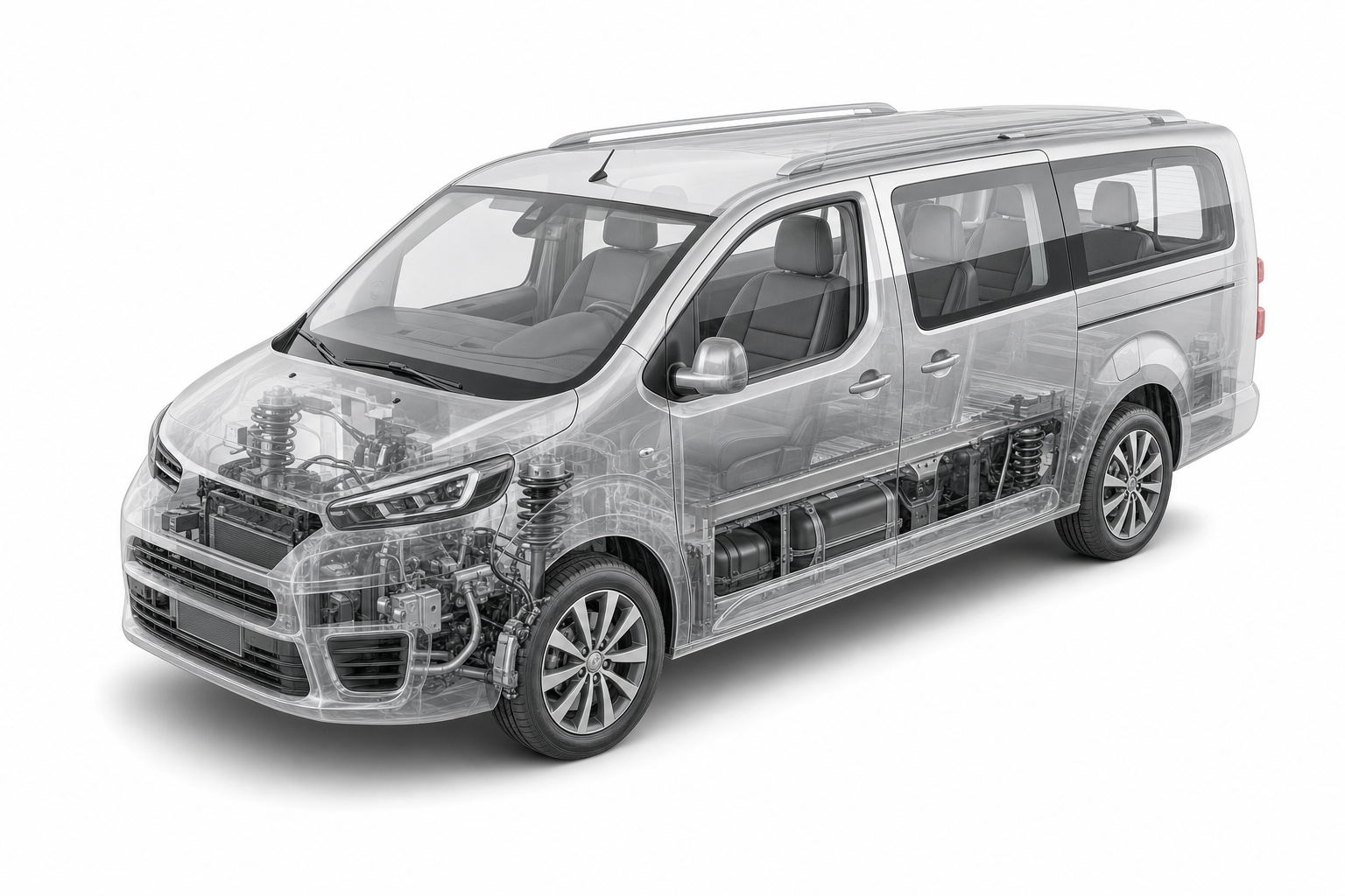 Przekrój modelu Toyota Proace Verso.