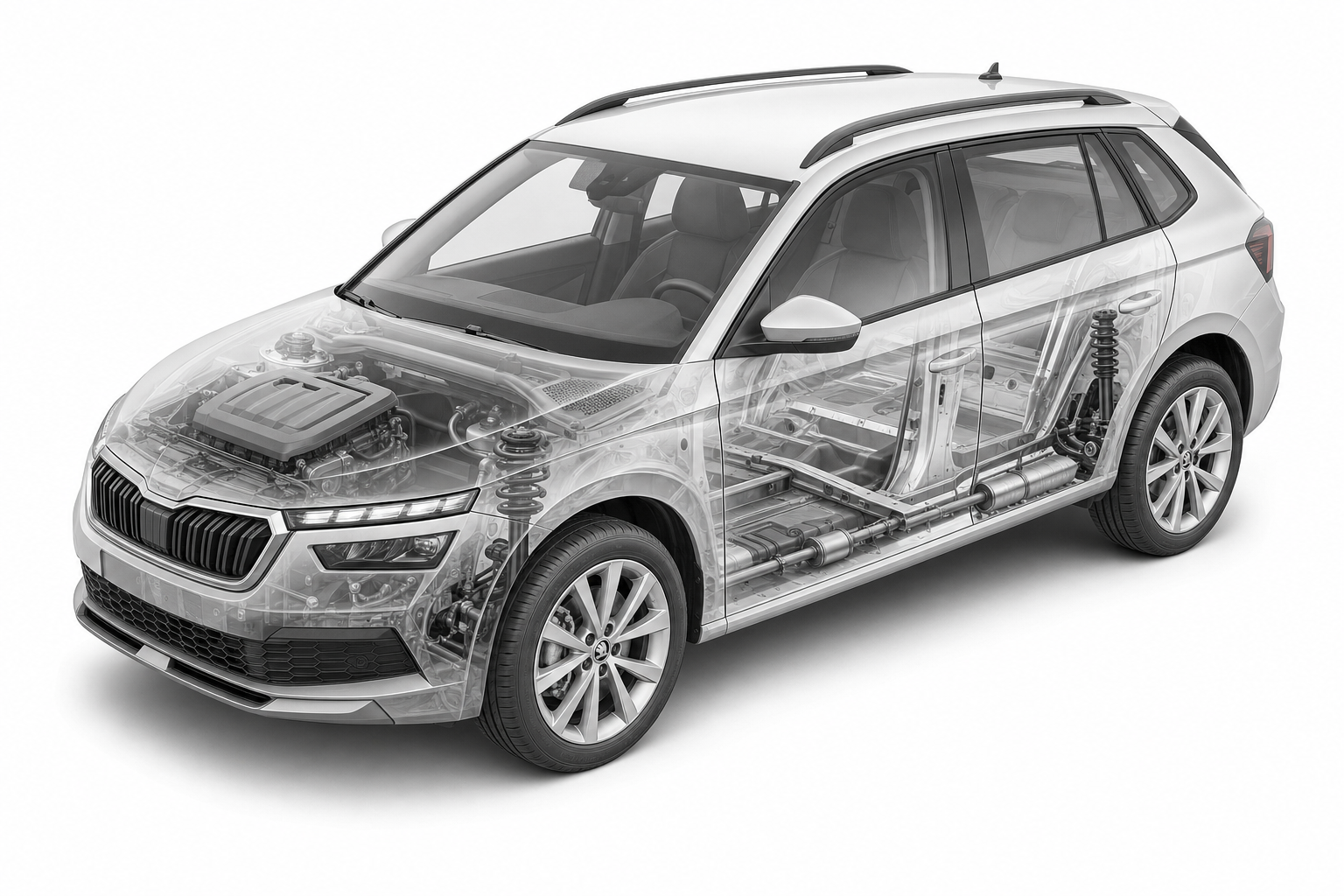 Przekrój modelu Skoda Kamiq.