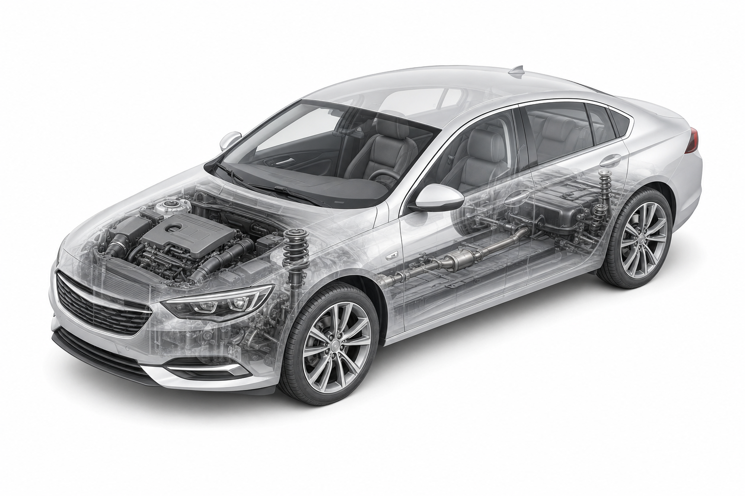 Przekrój modelu Opel Insignia.