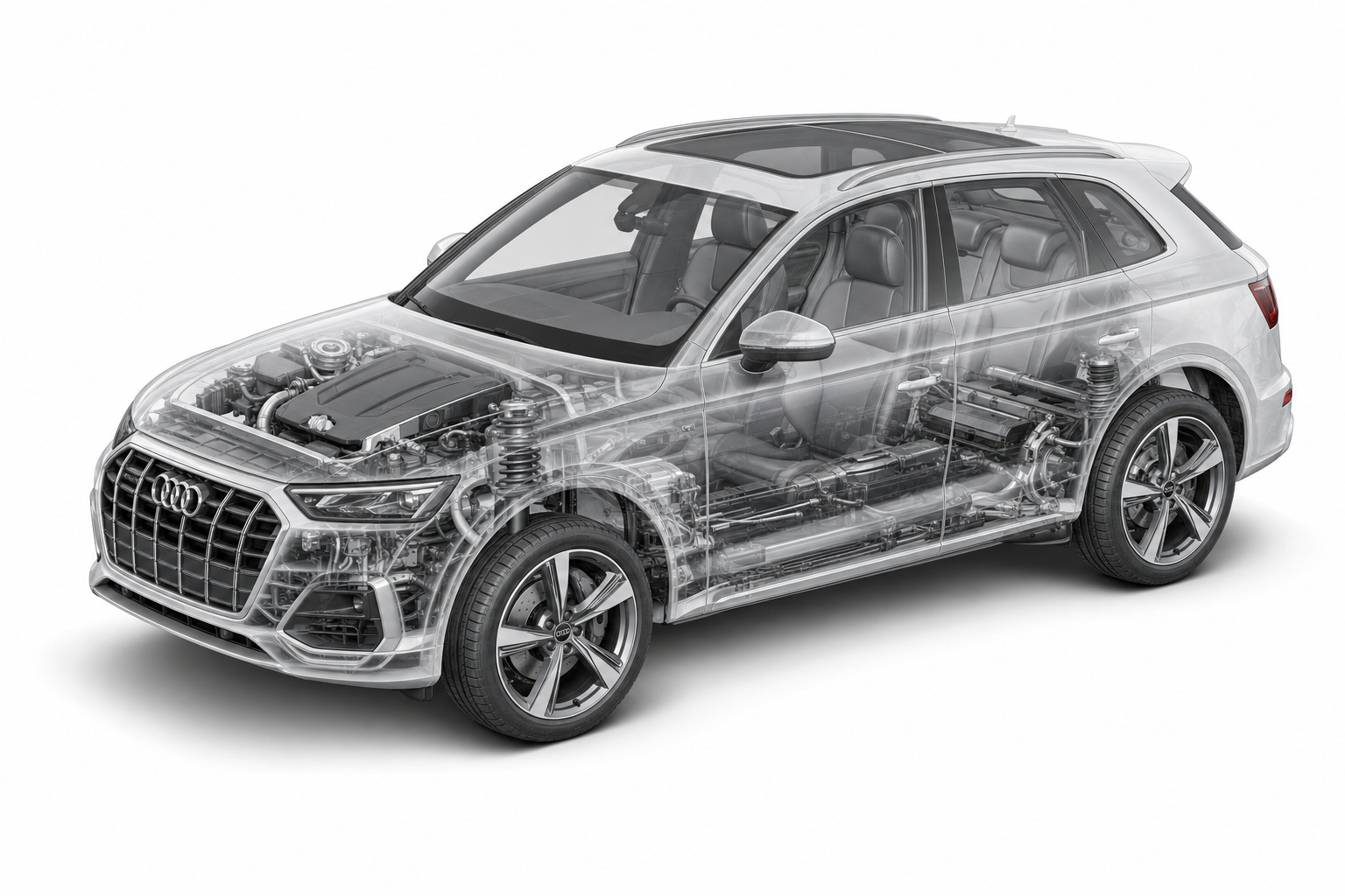 Przekrój modelu Audi SQ5.