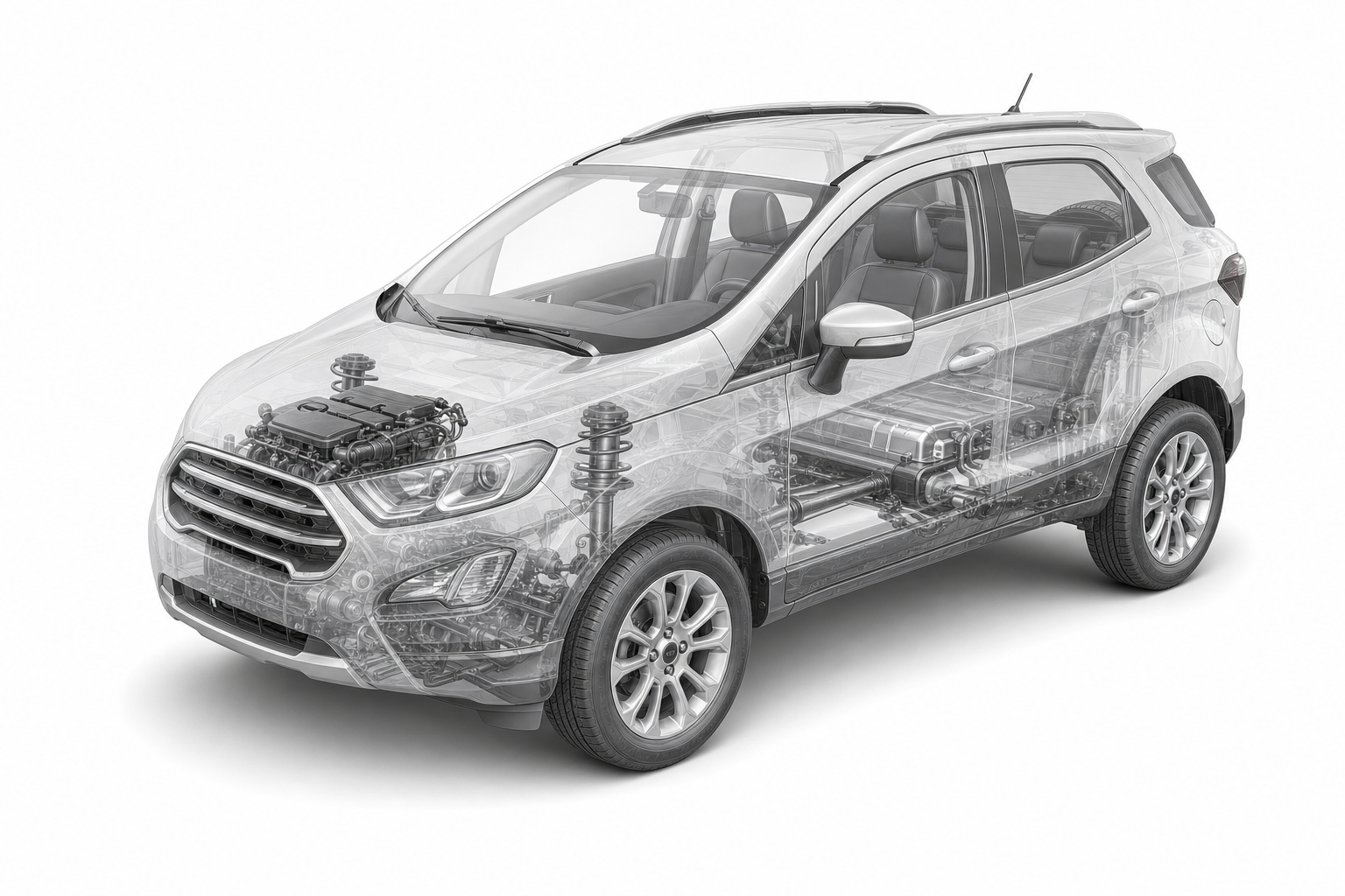 Przekrój modelu Ford EcoSport.