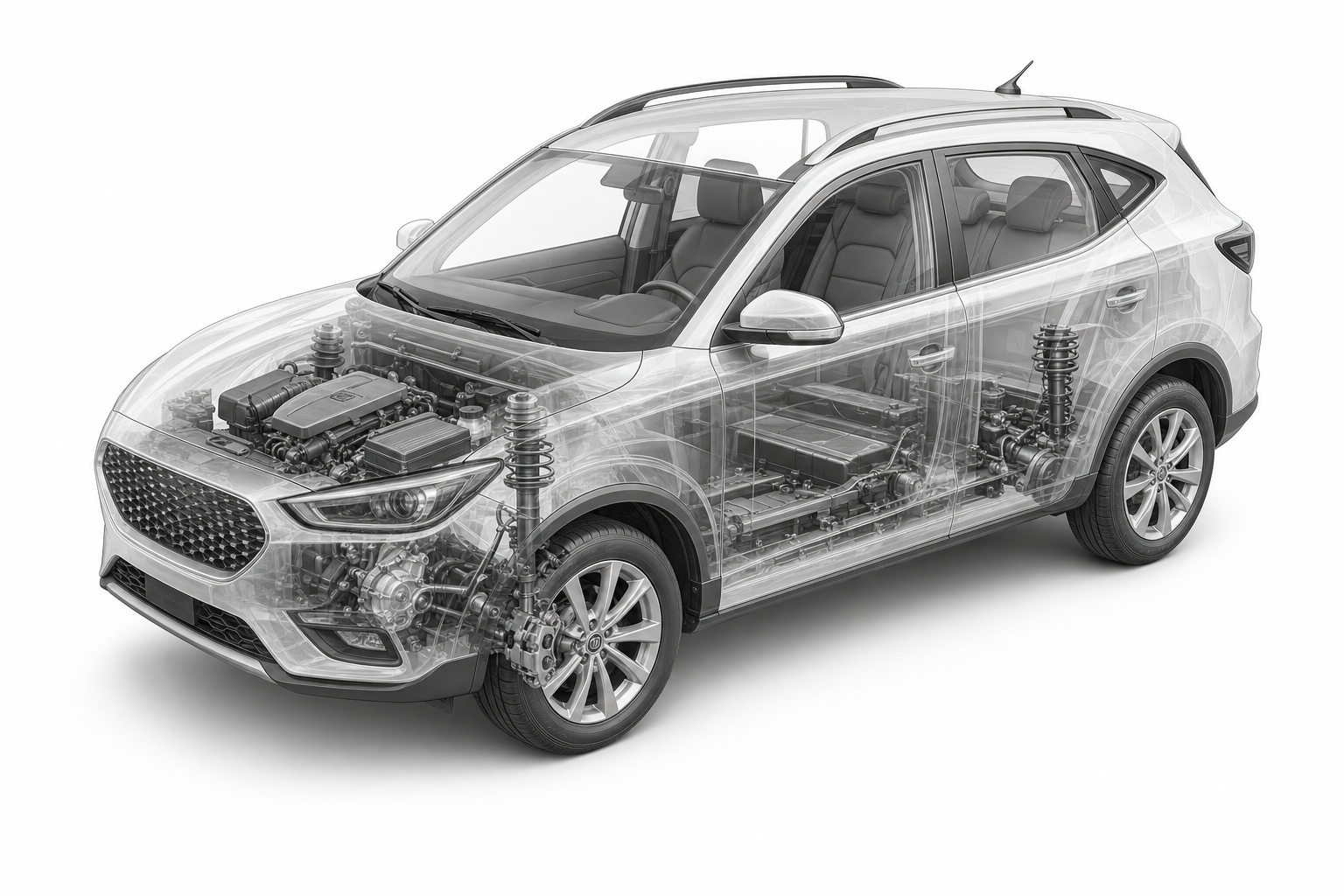 Przekrój modelu MG ZS.