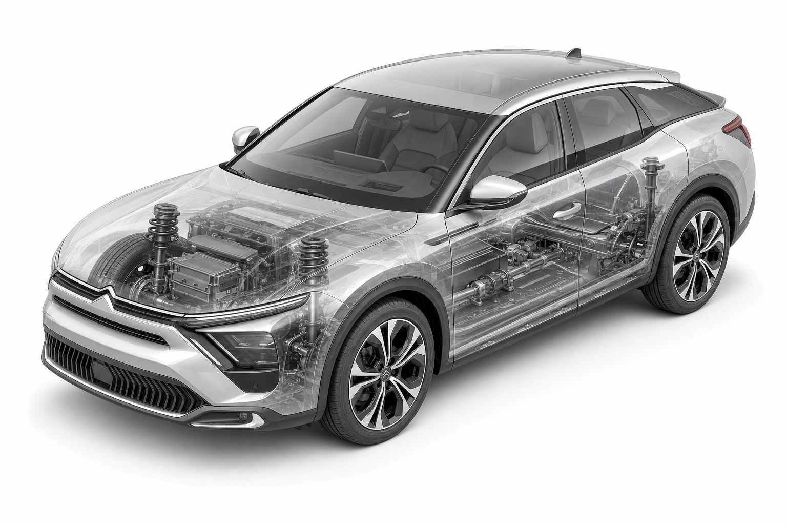 Przekrój modelu Citroen C5 X.