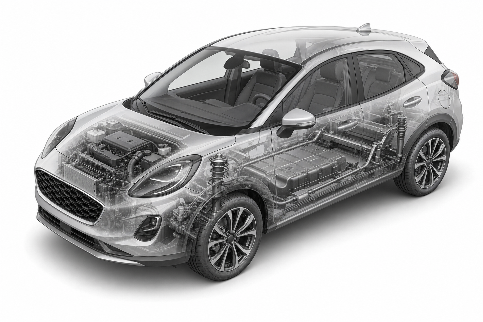 Przekrój modelu Ford Puma.
