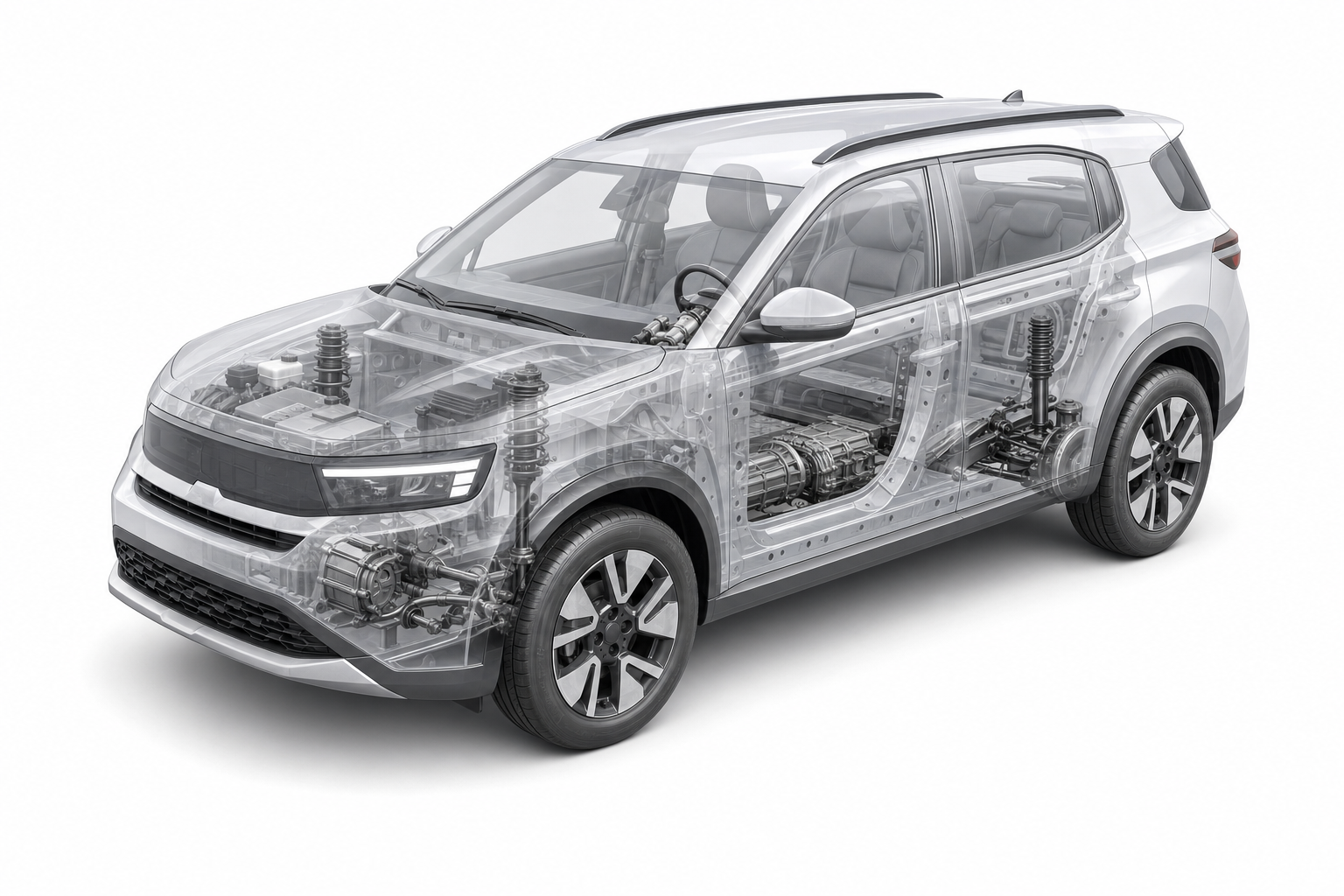 Przekrój modelu Opel Frontera.