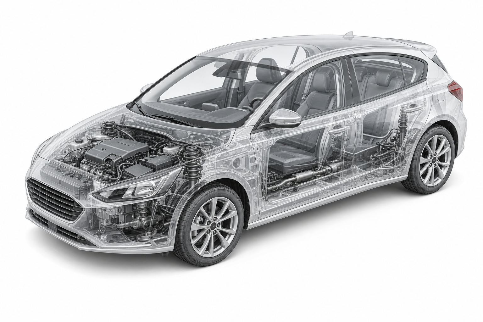 Przekrój modelu Ford Focus.