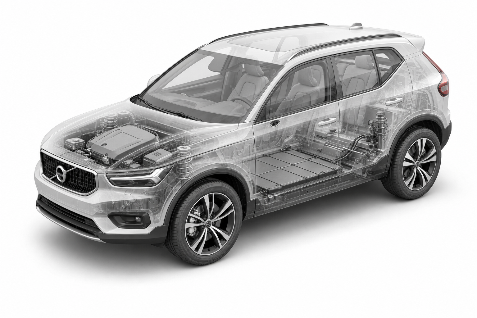 Przekrój modelu Volvo XC 40.