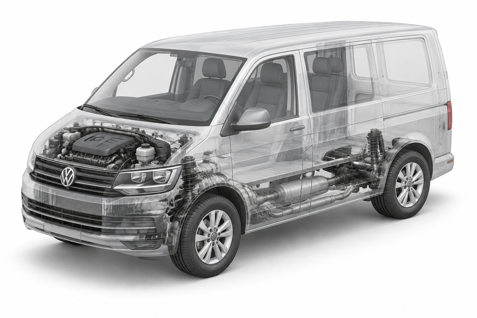Przekrój modelu Volkswagen Transporter 2.0 Tdi 6-Biegowa 150km 3400.