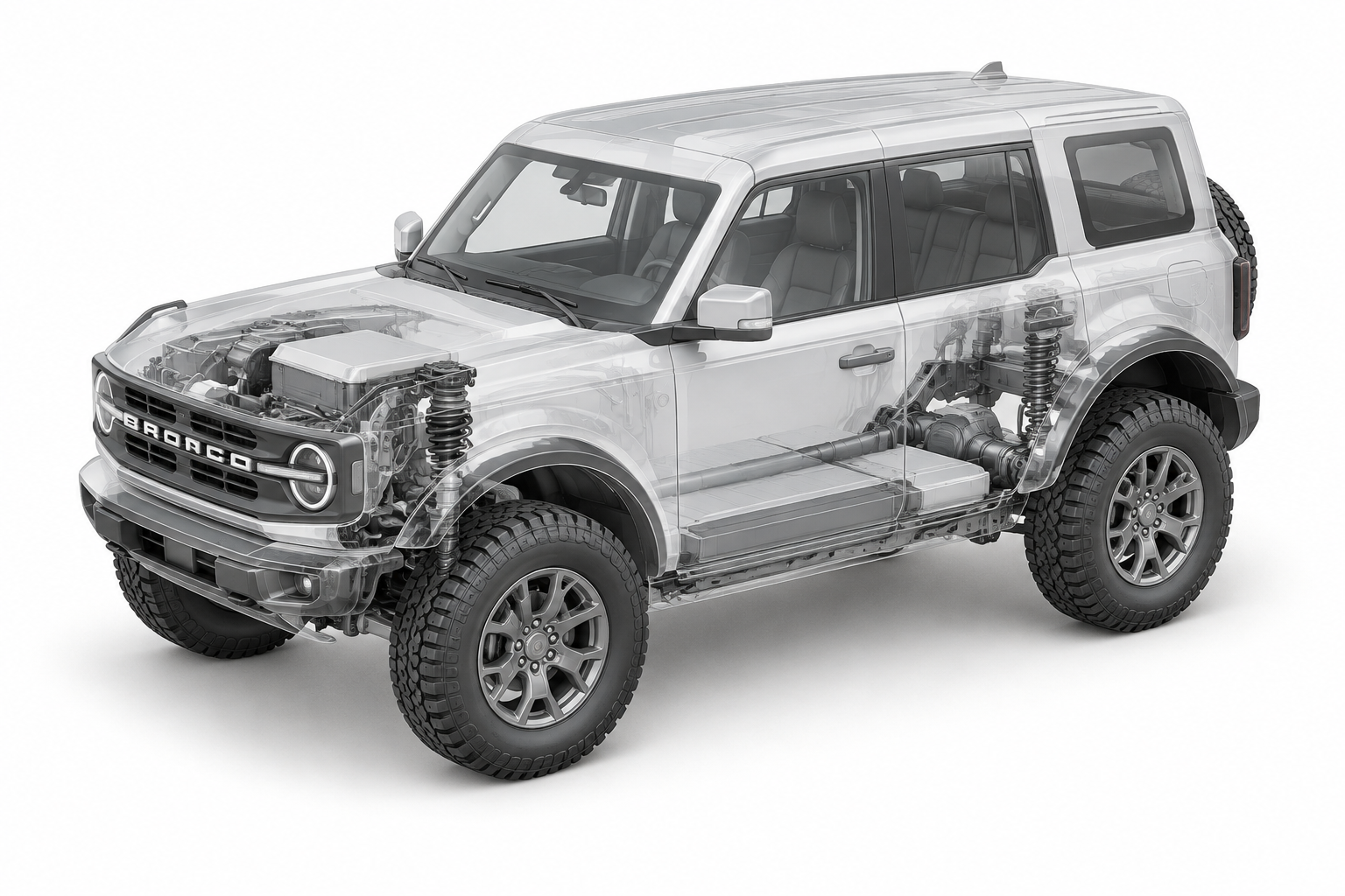 Przekrój modelu Ford Bronco.