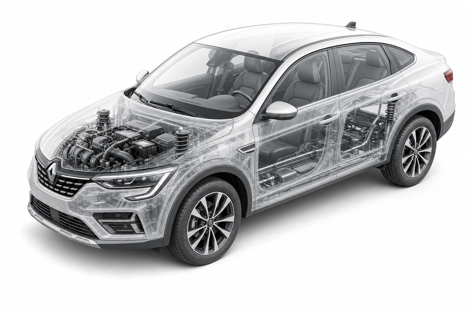 Przekrój modelu Renault Arkana.