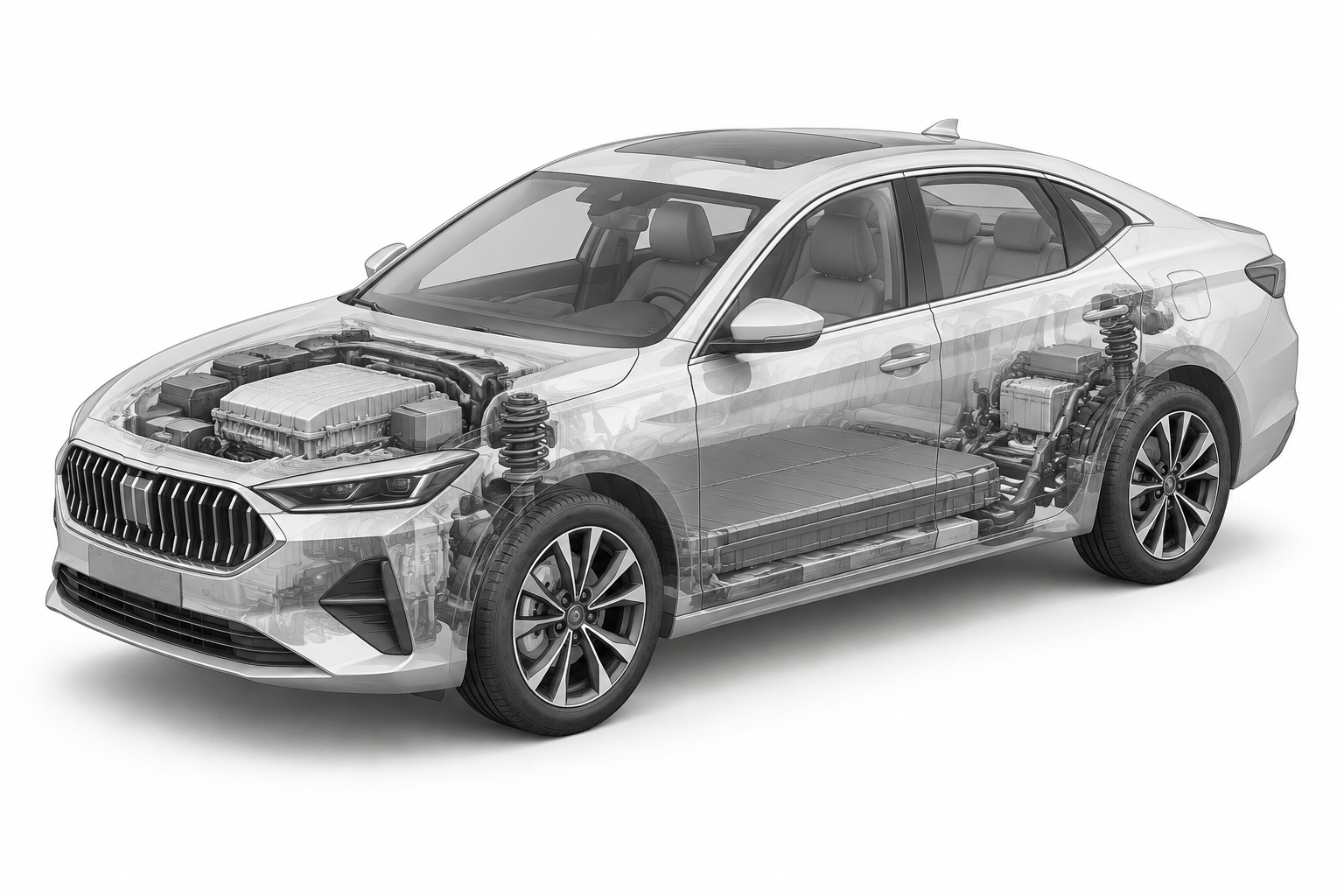 Przekrój modelu Jac J7 Plus.