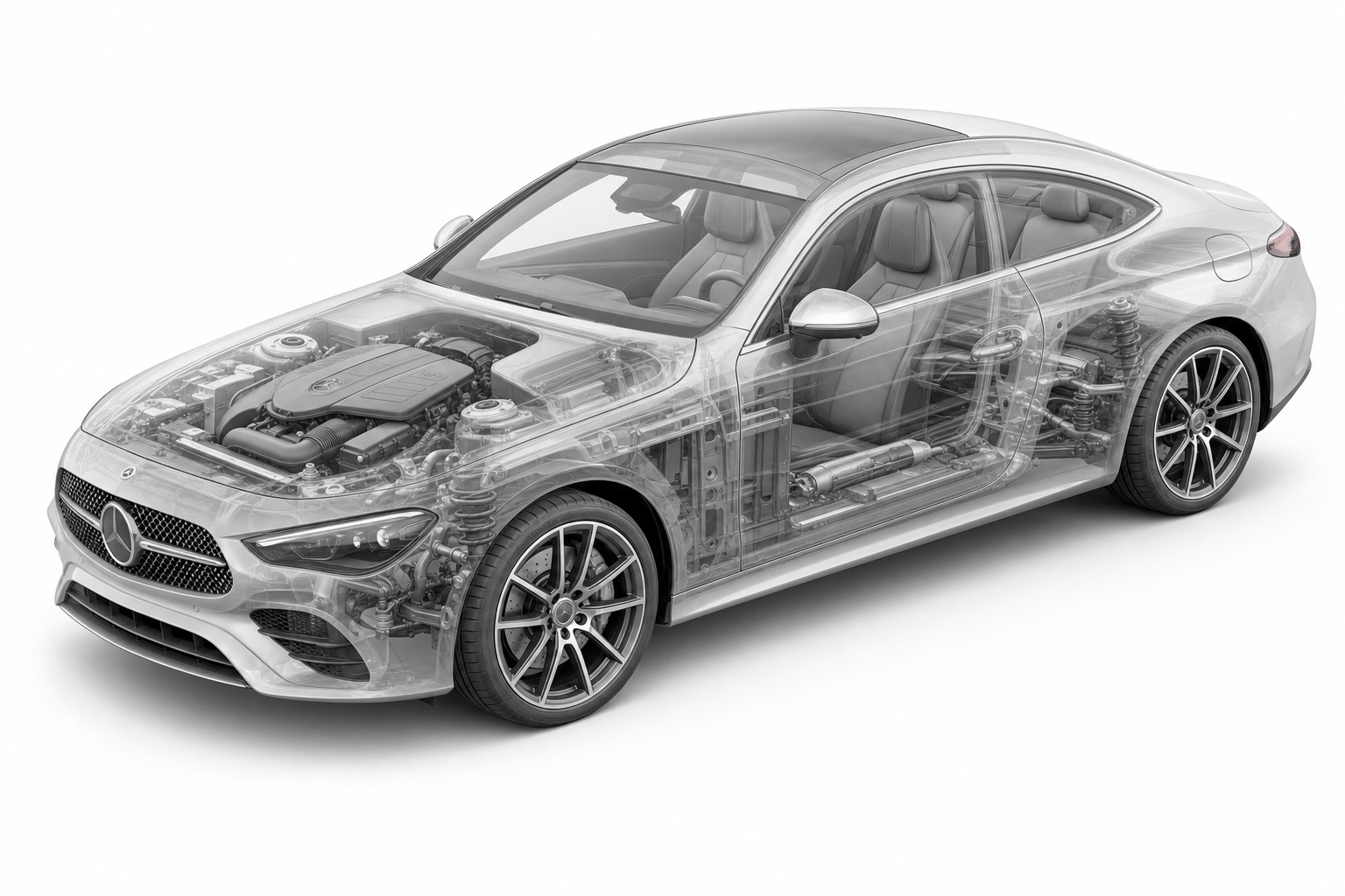 Przekrój modelu Mercedes-Benz CLE.