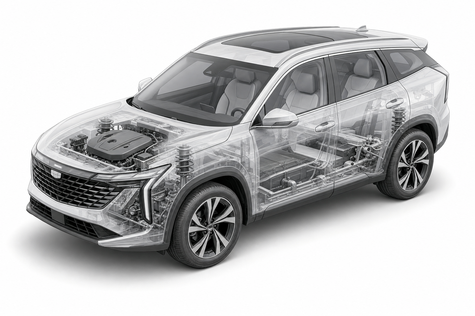 Przekrój modelu Geely Starray.