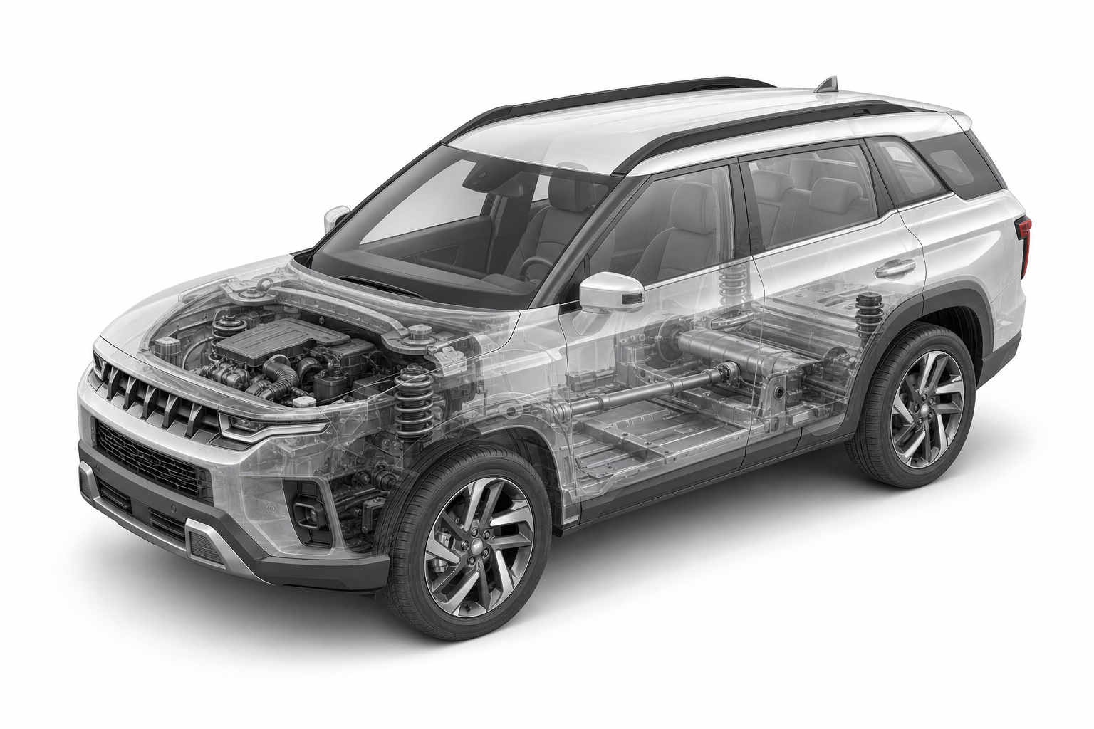 Przekrój modelu SsangYong/KGM Torres.