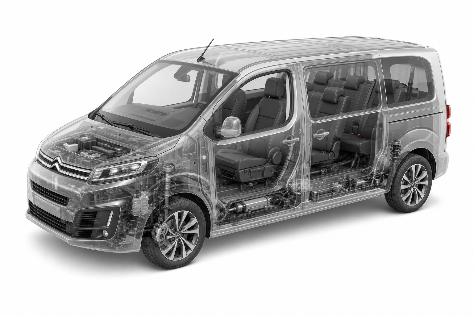 Przekrój modelu Citroen SpaceTourer.
