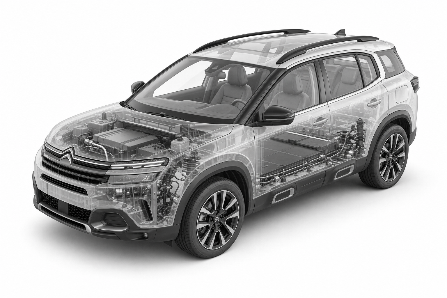 Przekrój modelu Citroen C5 Aircross.