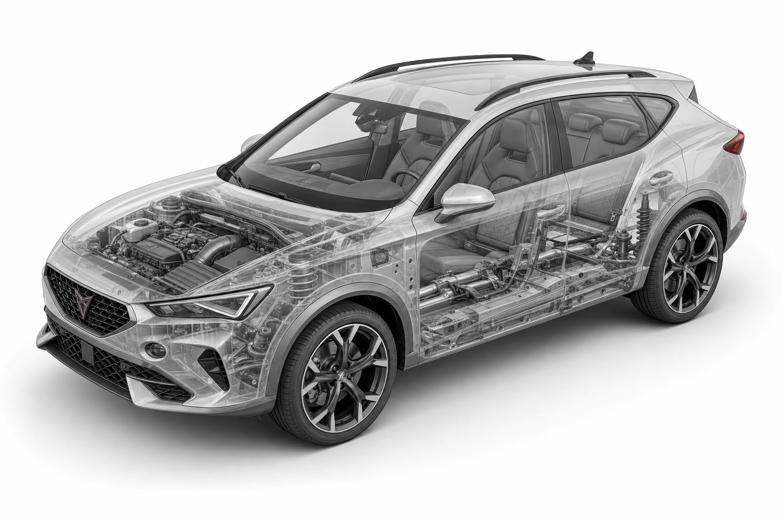 Przekrój modelu Cupra Formentor.