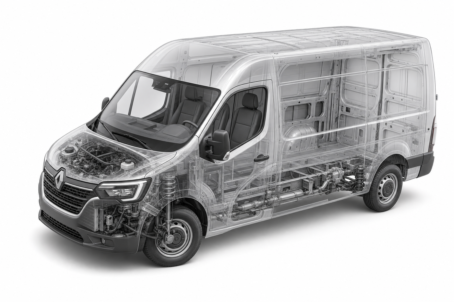 Przekrój modelu Renault Master.