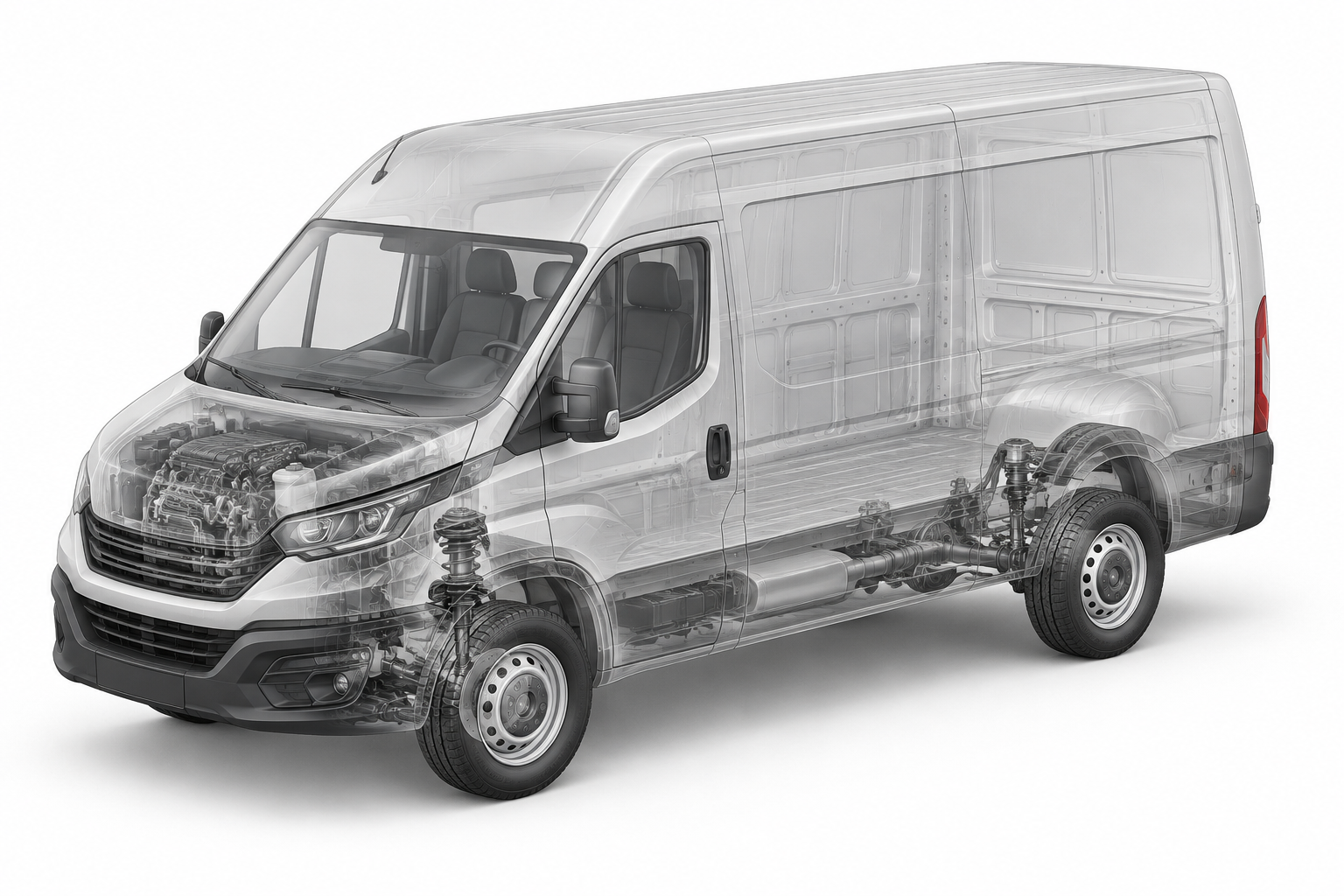Przekrój modelu Iveco Daily 35C16.