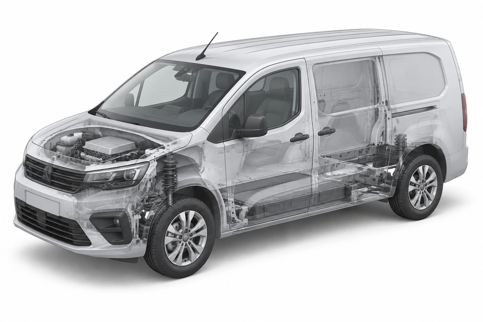 Przekrój modelu Opel Combo L2H1 XL.