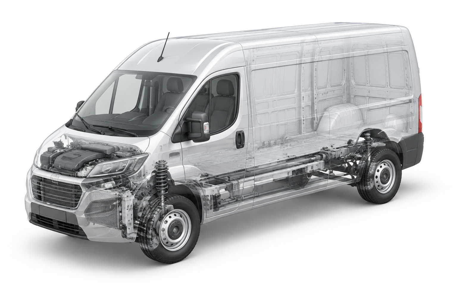 Przekrój modelu Opel MOVANO L3H2.