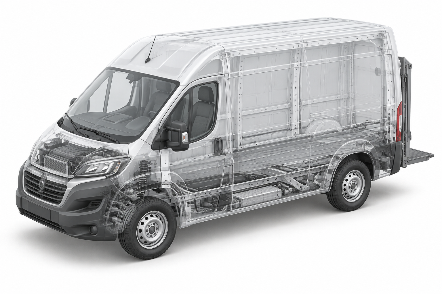 Przekrój modelu Fiat DUCATO | Kontener 8EP | Winda | Krajowy | ASO | Niski przebieg |.