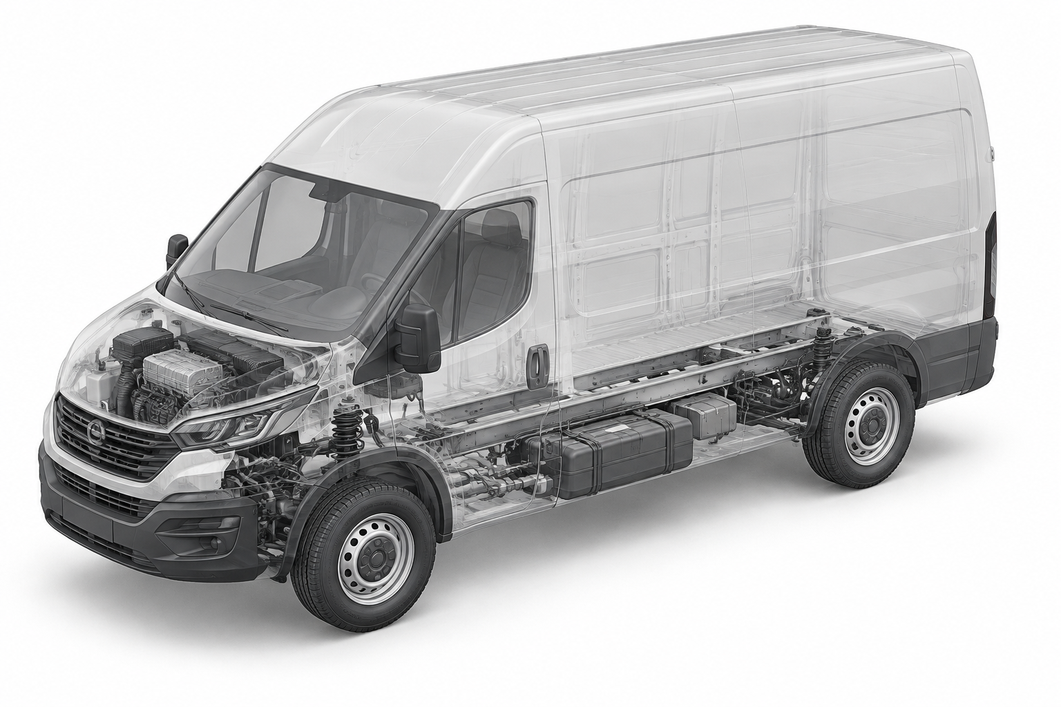 Przekrój modelu Iveco Daily 35S16V L4H2.