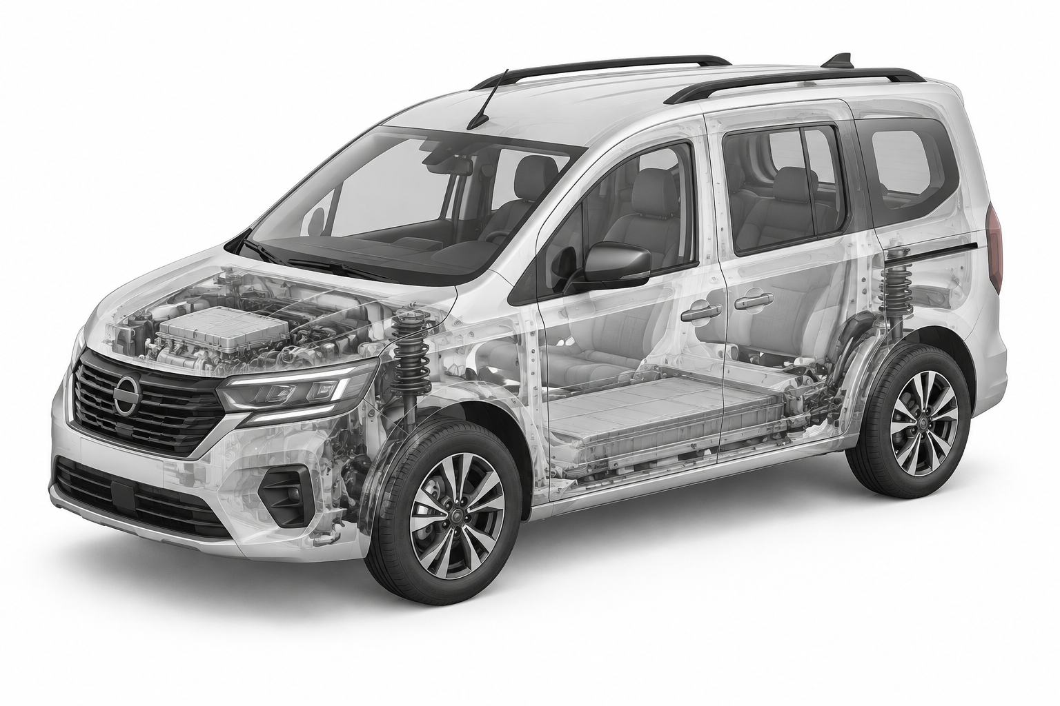 Przekrój modelu Nissan Townstar.