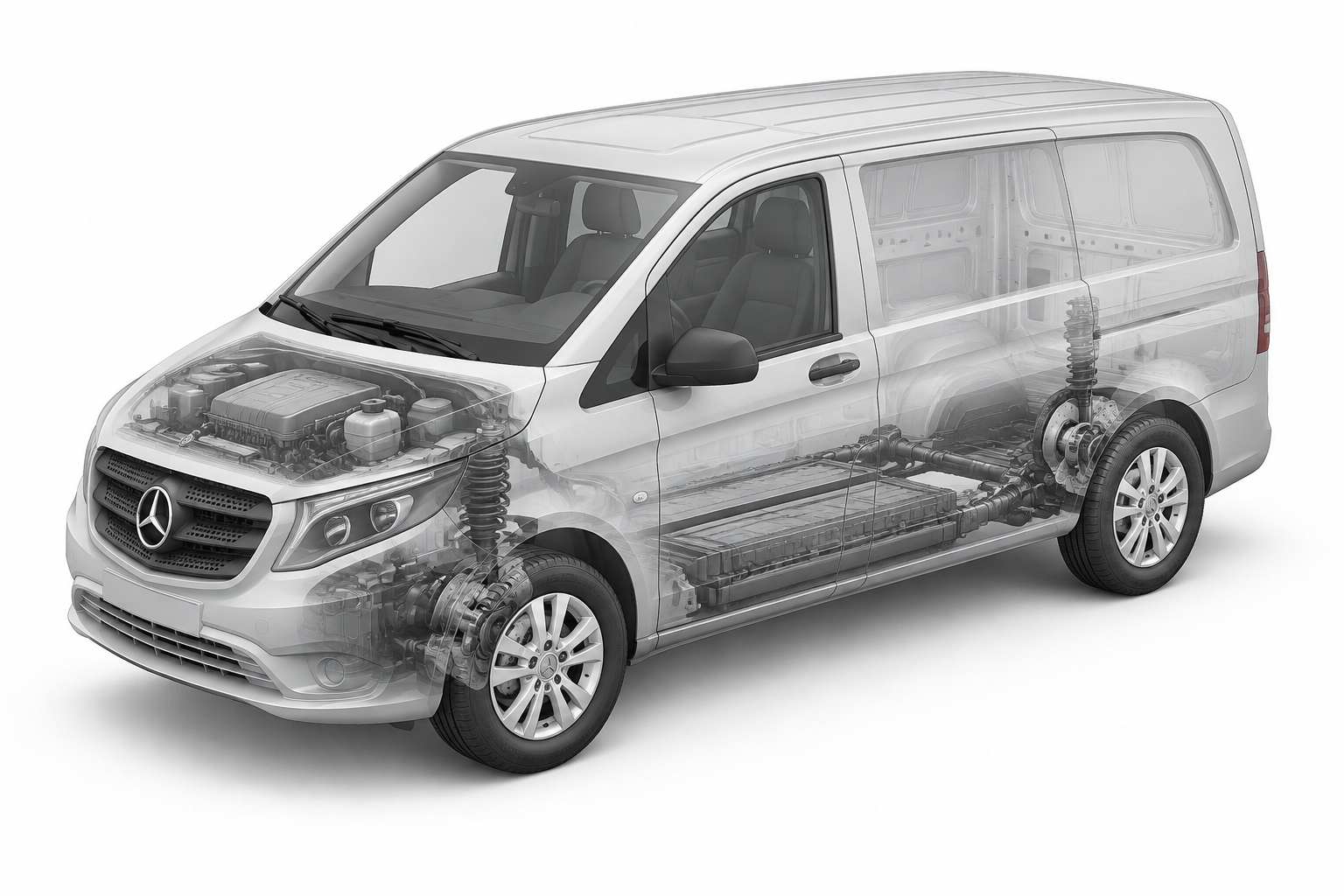 Przekrój modelu Mercedes-Benz Vito 114.