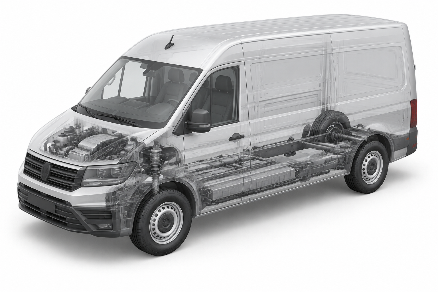 Przekrój modelu MAN TGE 3.160 4X2F SB.