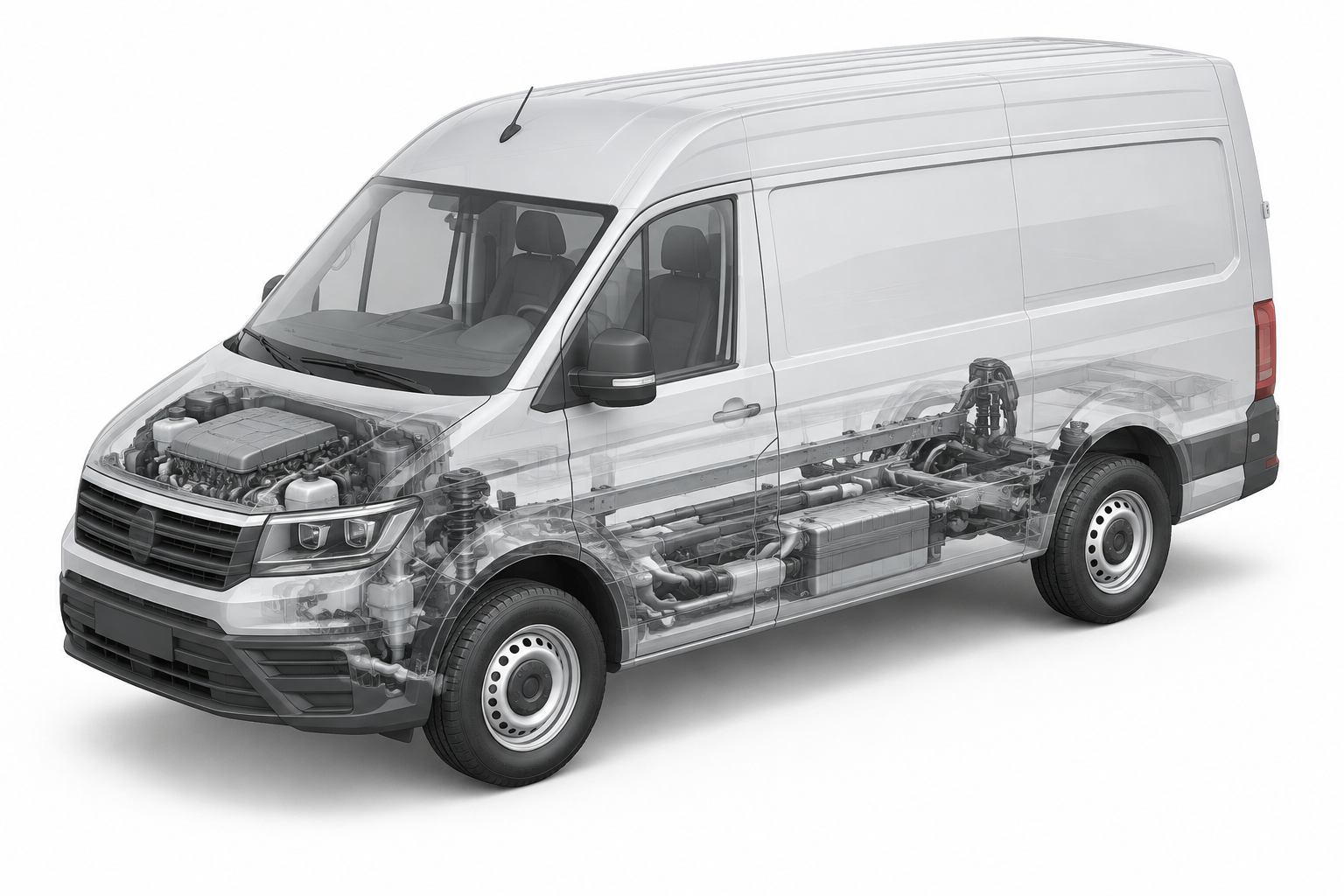 Przekrój modelu MAN TGE 5.160 4X2 SB.