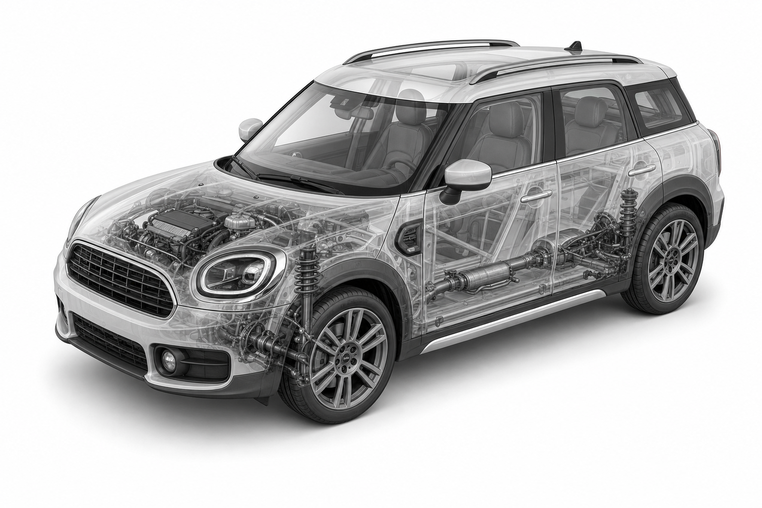 Przekrój modelu MINI Countryman.