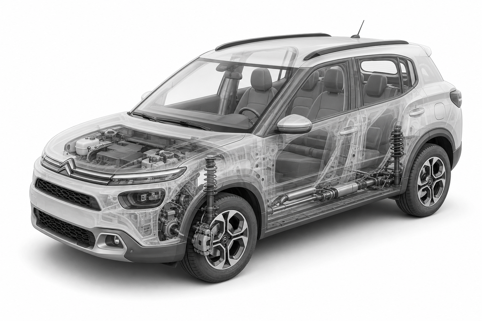 Przekrój modelu Citroën C3 Aircross.