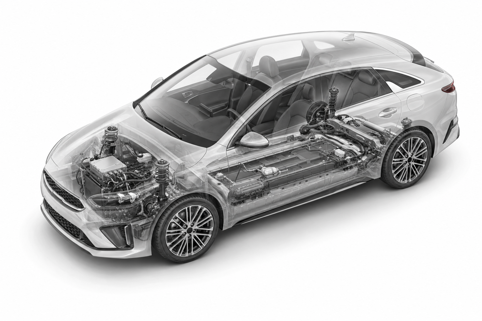 Przekrój modelu Kia ProCeed.